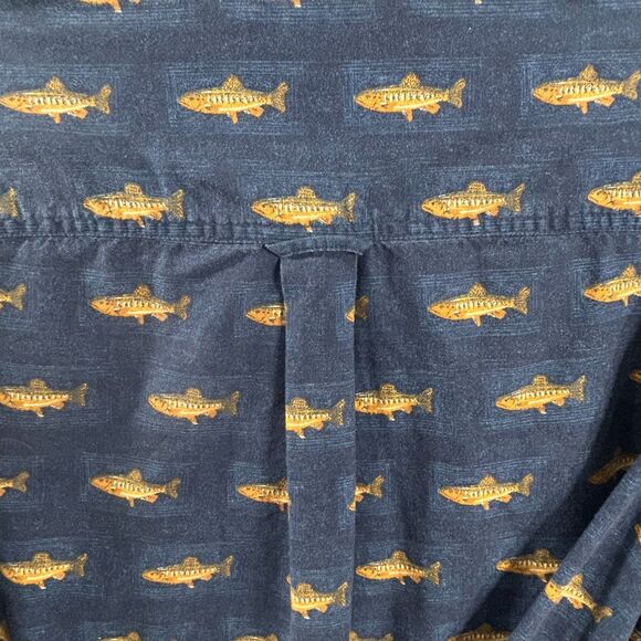 WOOLRICH EST 1830 The Original Outdoor Clothing Company Fish Button-Down Shirt L - Picture 10 of 16